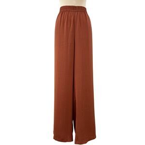 Barefoot Dreams Washed Satin Wide Leg Pants Amberglow Size XL NWT